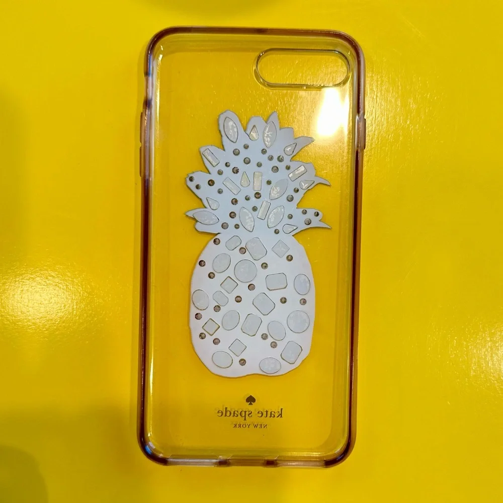 Kate Spade New York Jeweled Pineapple & Clear Apple 8+ Plus Mobile Phone Cover